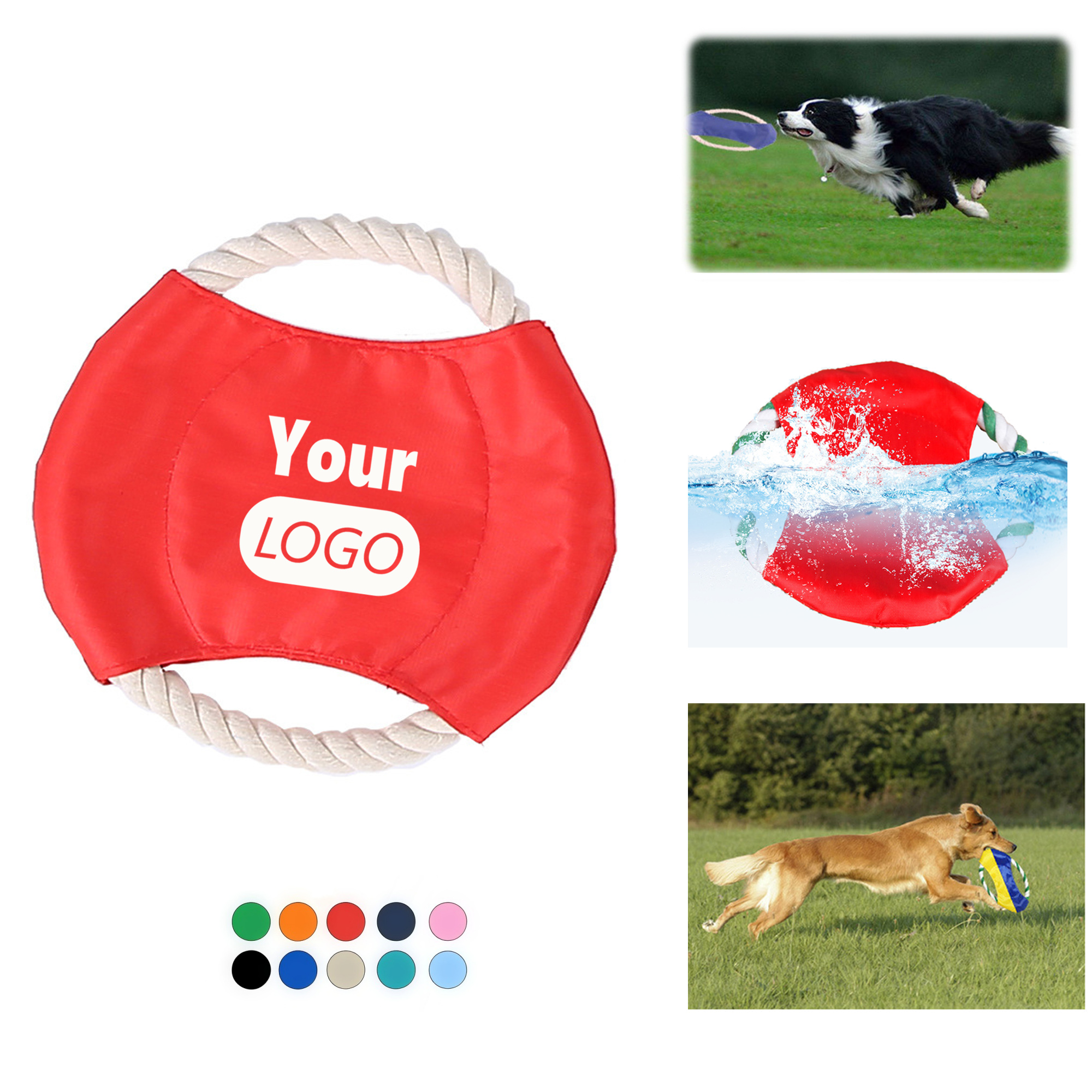Pet Flying Disc Chew Rope Toy Training Design for Dog 2