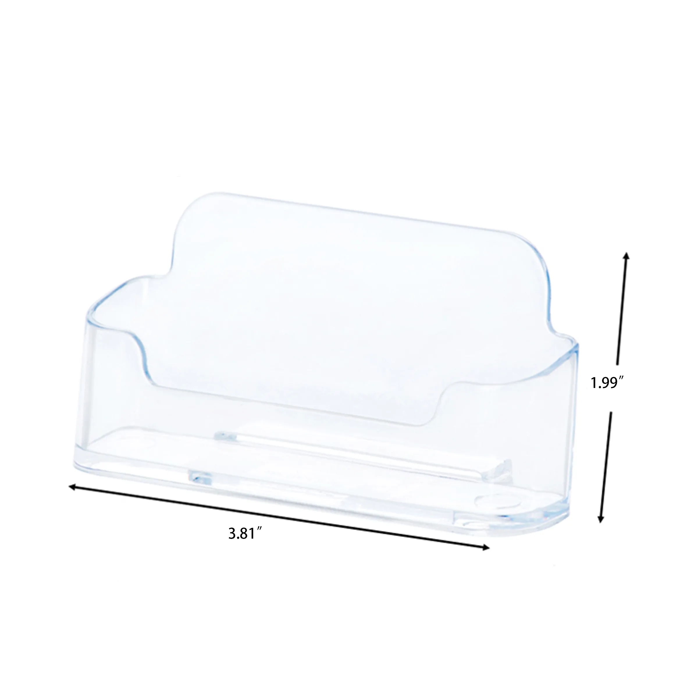 Clear Plastic Desktop Business Card Holder 6