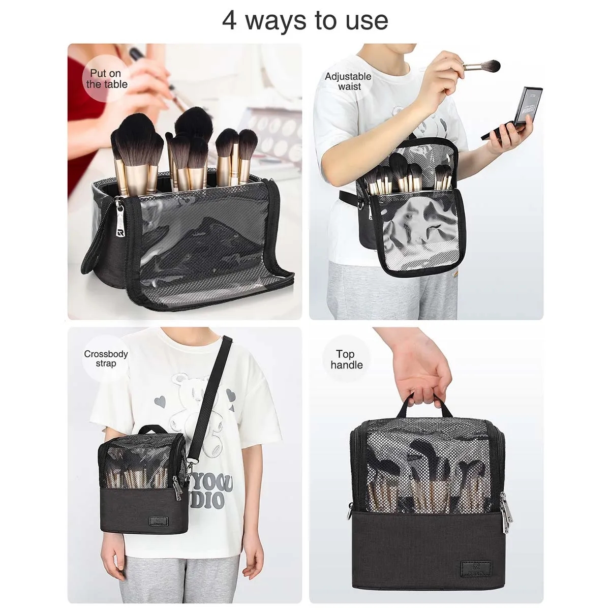 Large Capacity Portable Stand-Up Makeup Brush holder 7