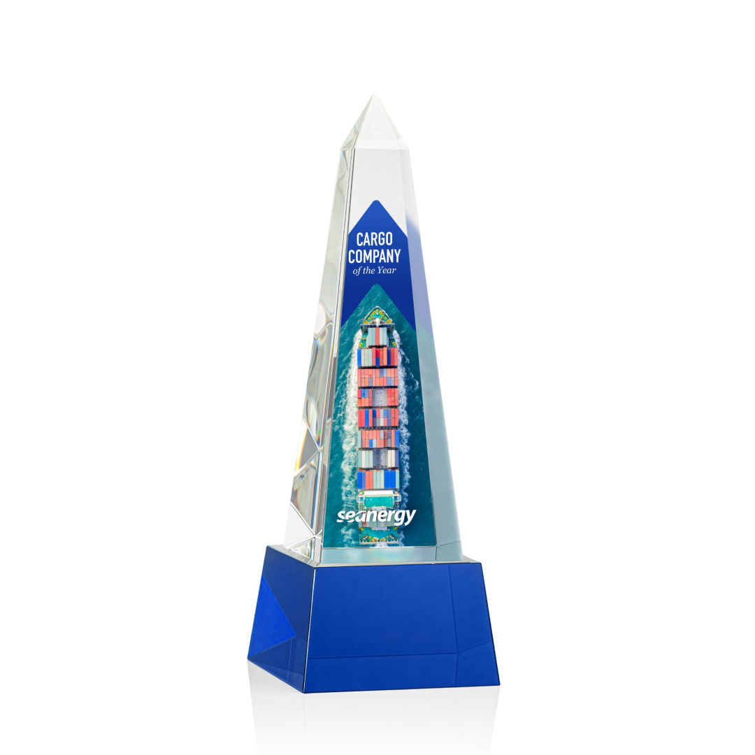 Master Obelisk VividPrint™ Award on Base - Blue 8