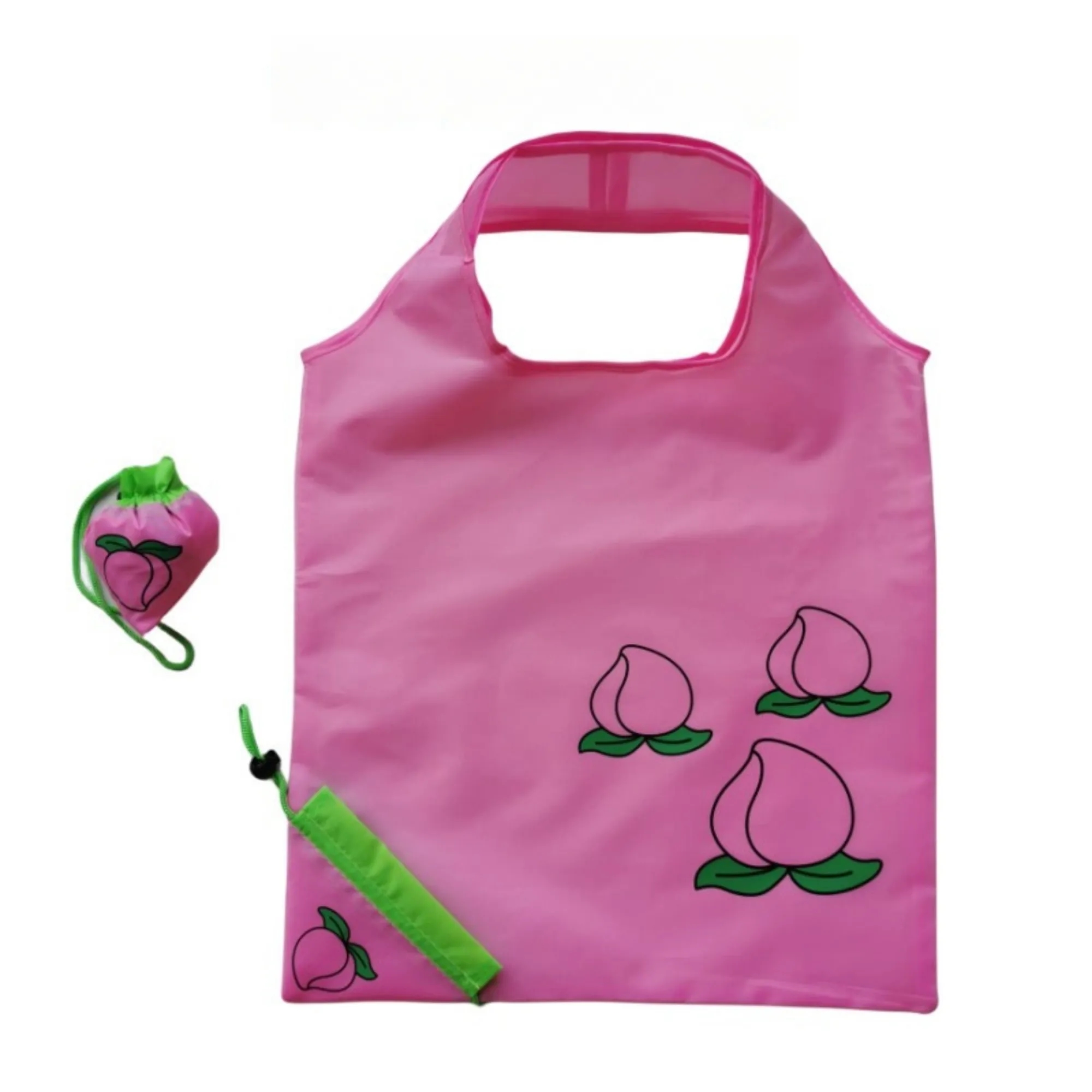 Reusable Grocery Bags Foldable Strawberry With Handle 2