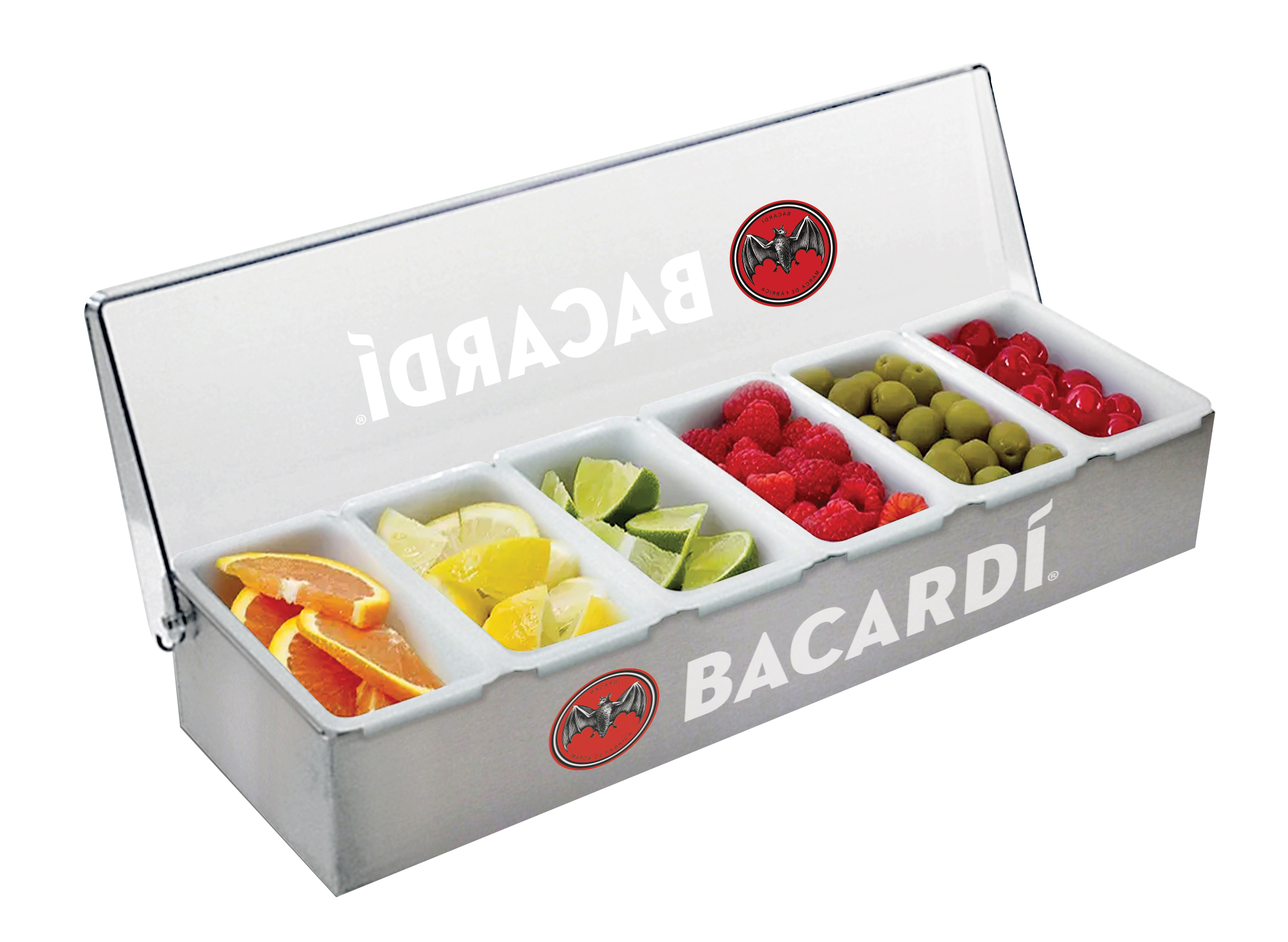 6 Cup Stainless Steel Condiment Tray 1