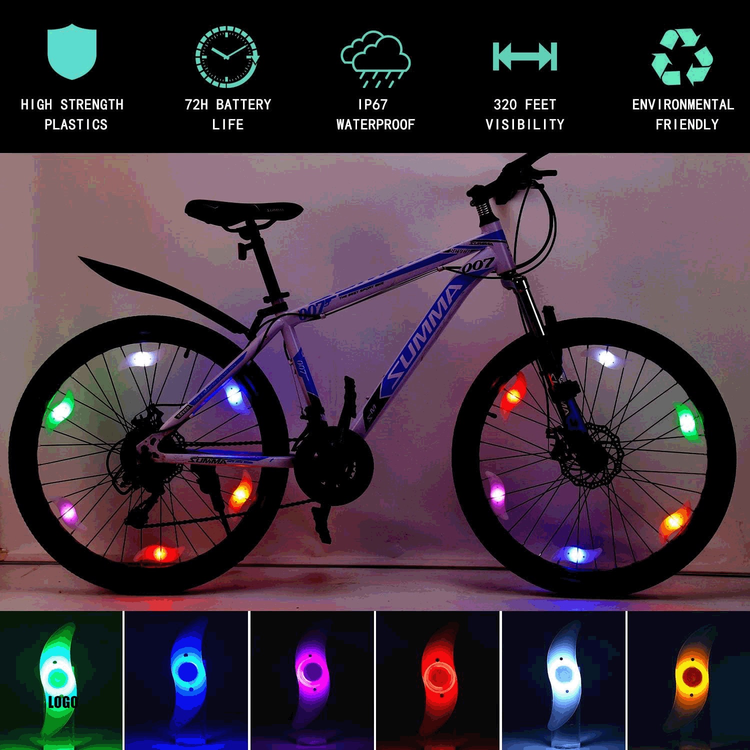 Bike Wheel Lights/Bicycle Warning Lamp 2