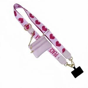 Crossbody Phone Strap Lanyard with Zippered Pouch 3