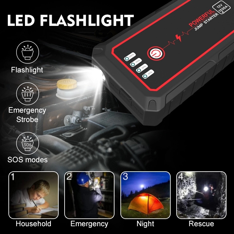 12V Emergency Power Supply Car Jump Starter 5