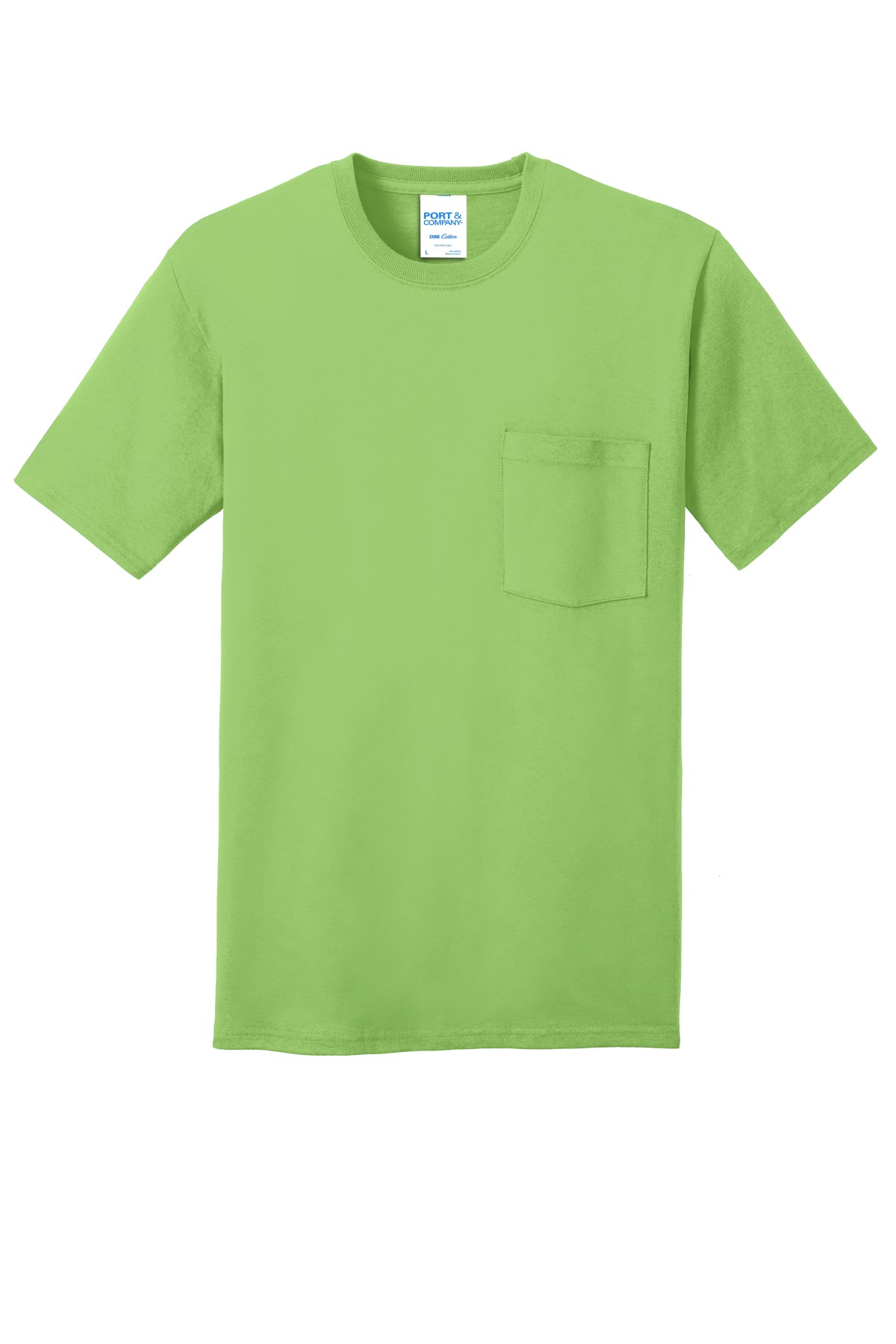 Port & Co Core Cotton Pocket Tee. PC54P 79