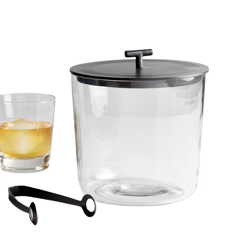 Antique Style Glass Ice Bucket 3