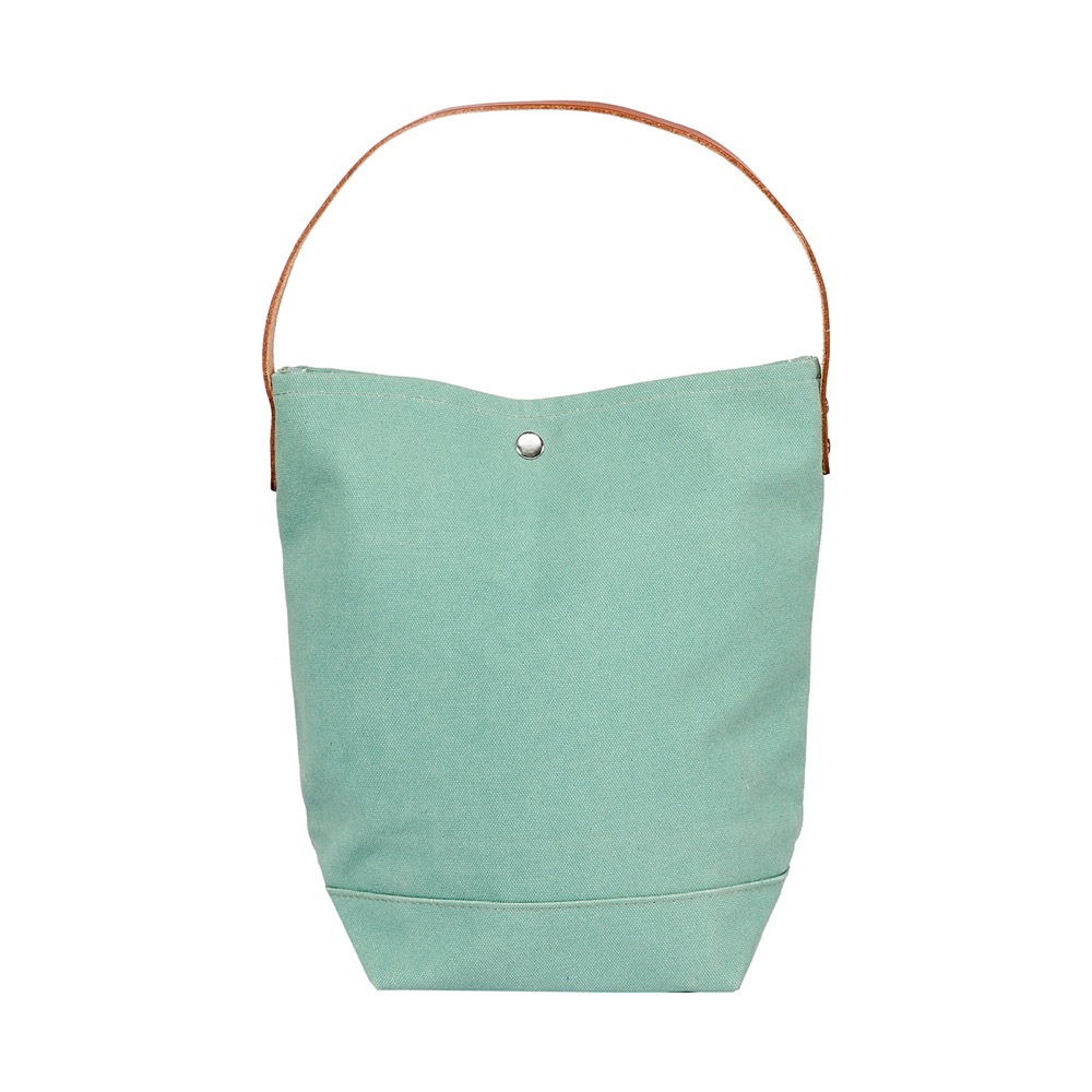 18 Oz. Super Heavy Canvas Bucket Tote w/Leather Handle 29