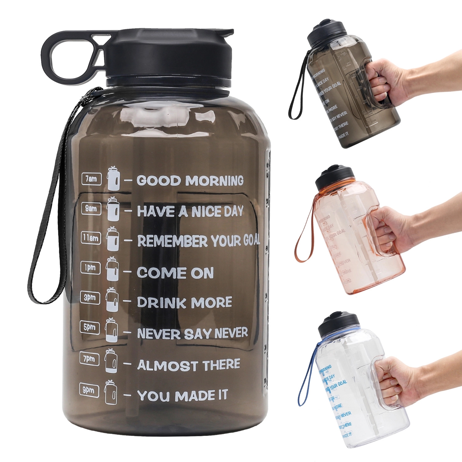 Custom 1 Gallon Water Bottle With Time Marker 9