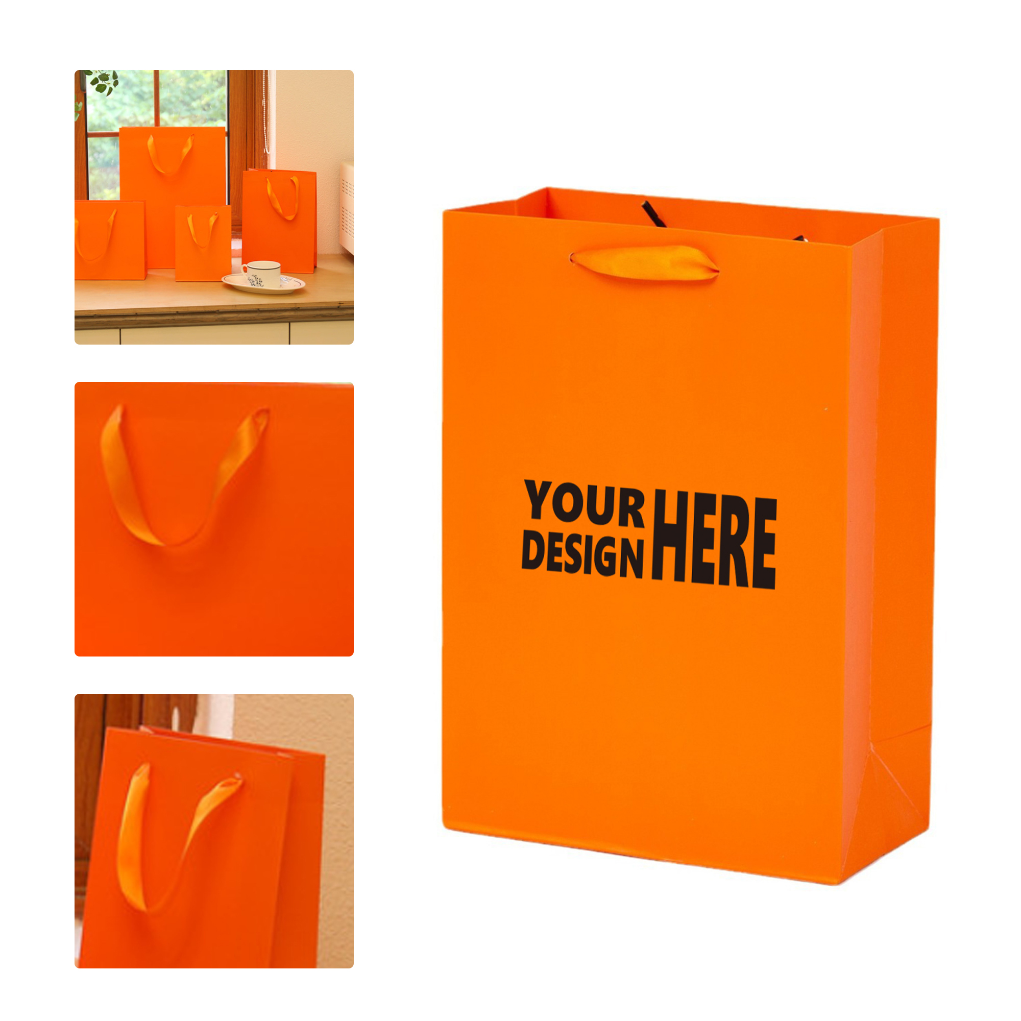 MOQ 50 High-End Gift Paper Bag with Handles 2