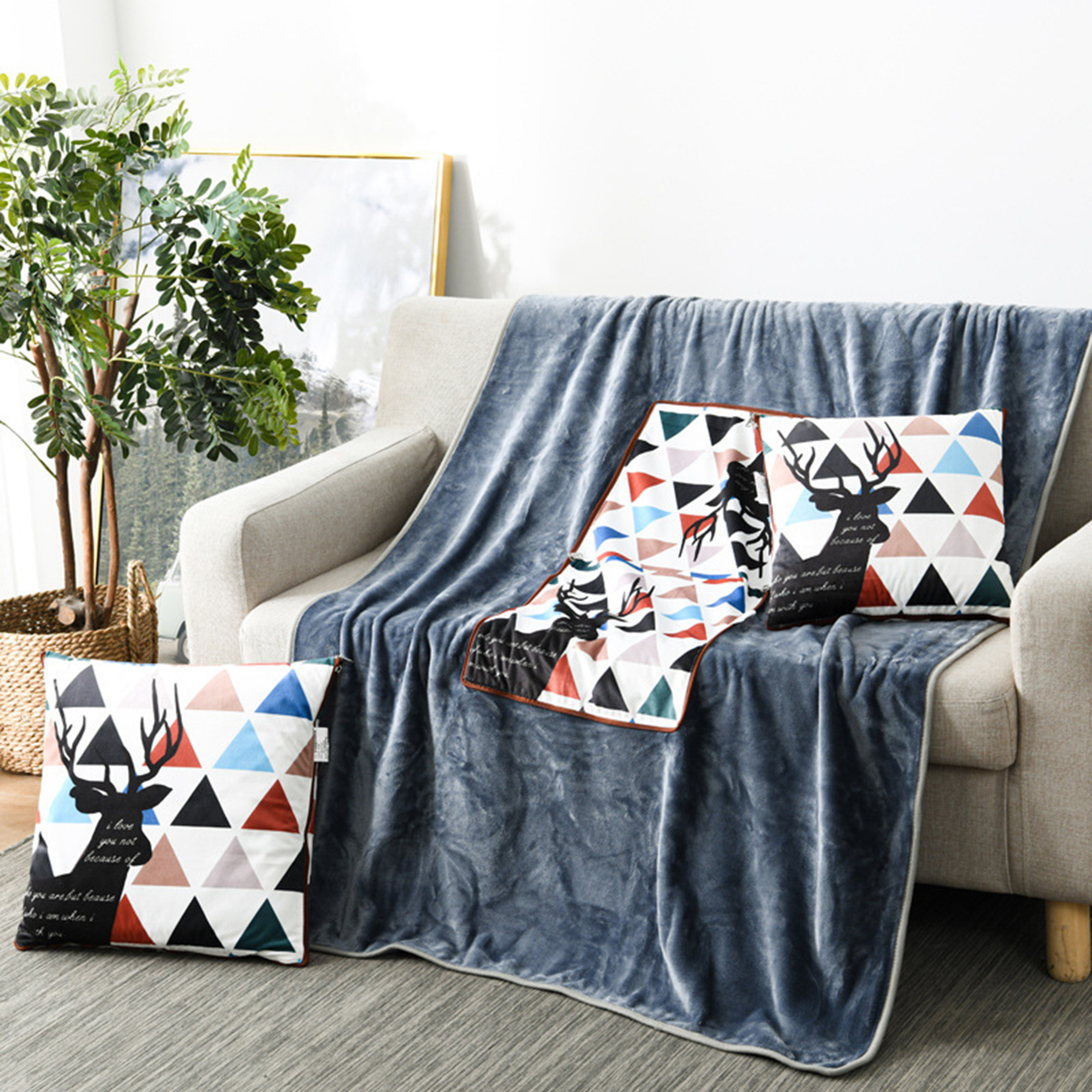 Comfortable Travel Blanket Pillow 4