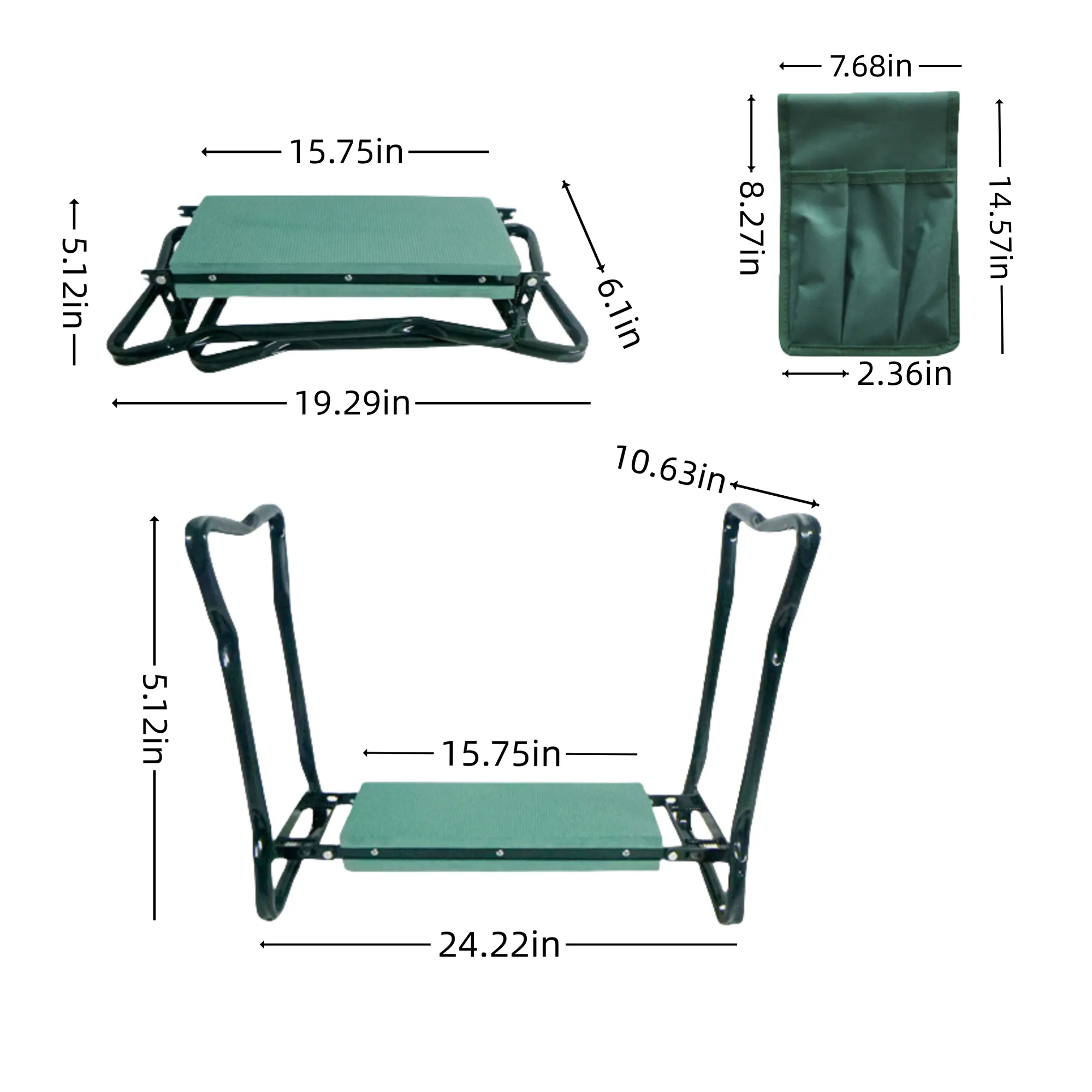 Upgraded Garden Kneeler and Seat with Thicken & Kneeling Pad 5