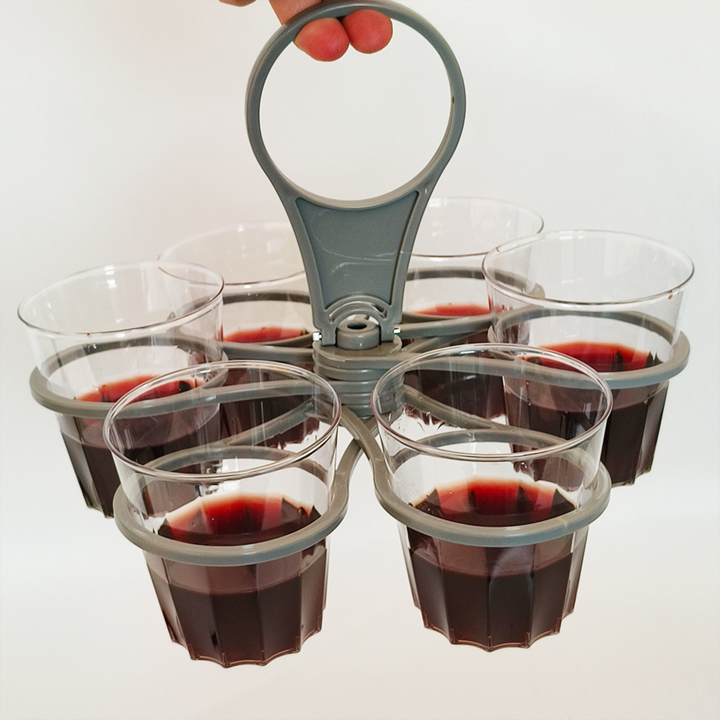Polypropylene Foldable 6-Cup Wine Glass Rotating Bracket Cup Clamp 7