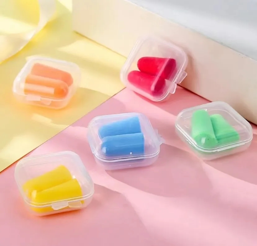 Noise-isolating earplugs in box 7
