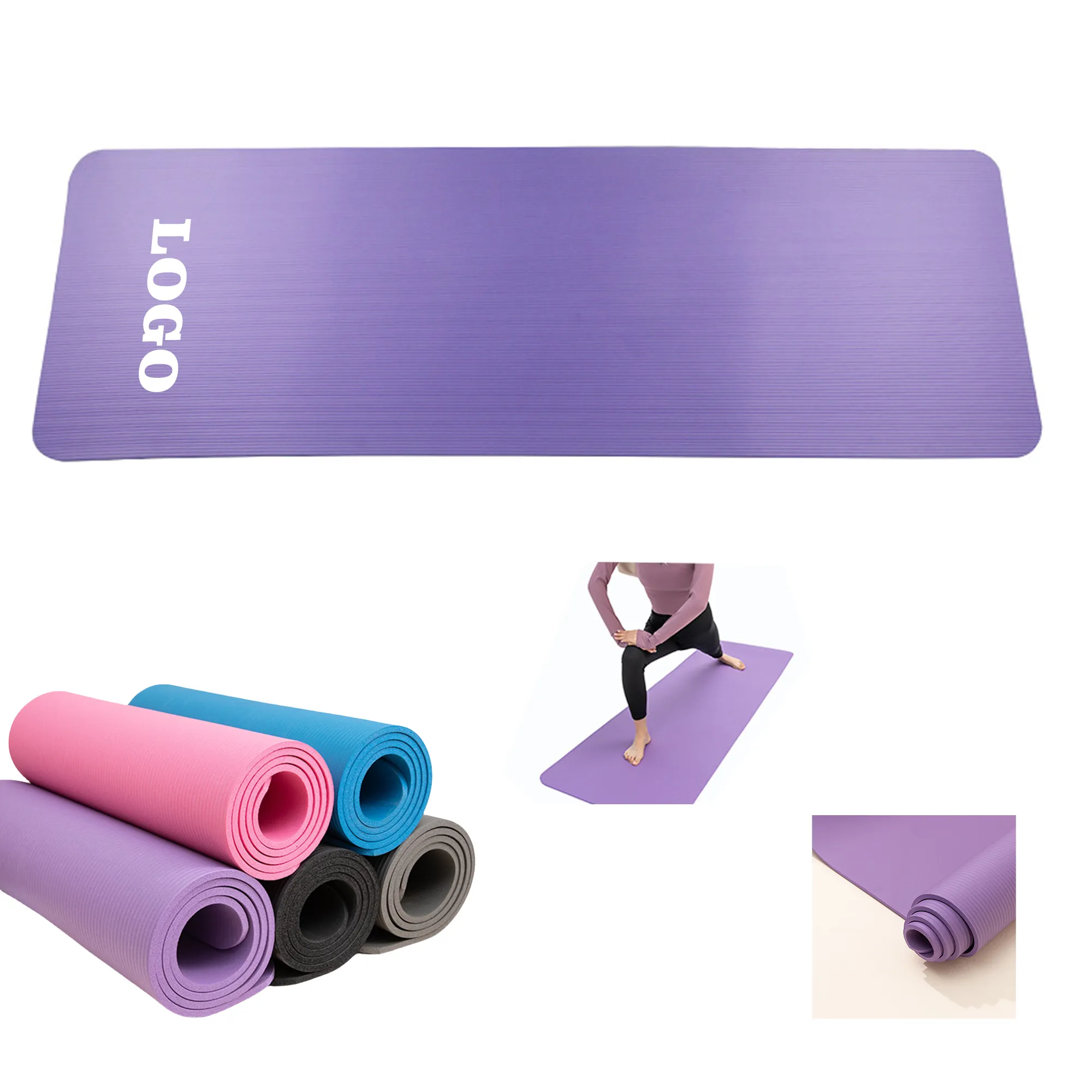 NBR Yoga Mat With Handles MOQ 50pcs 2