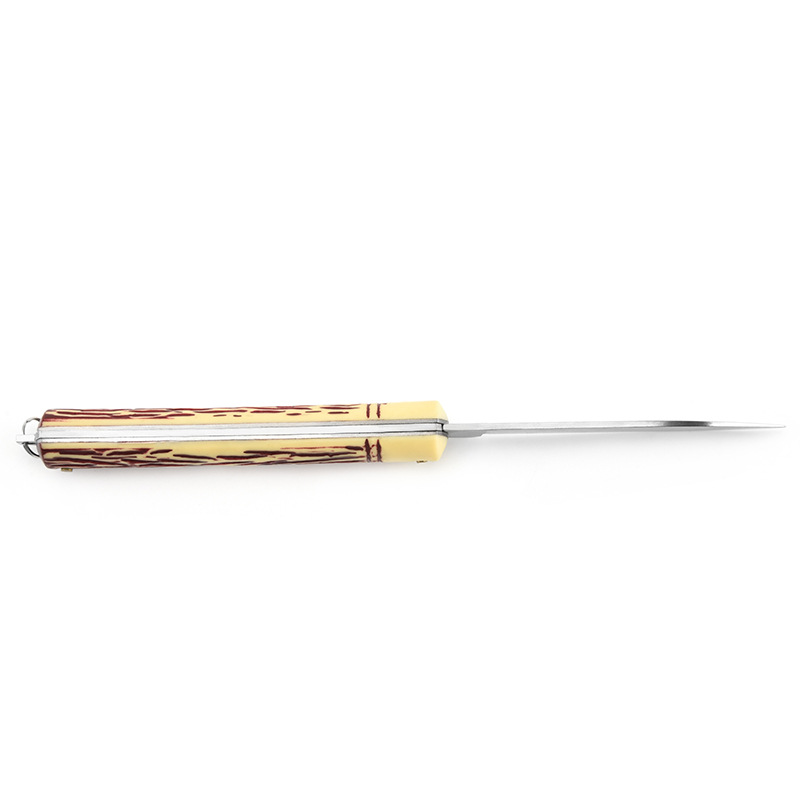 Stainless Steel Folding Pocket Knife with Wood Grain Handle 3