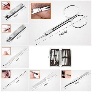 6 Pieces Manicure Set With Golden PU Leather Case 3