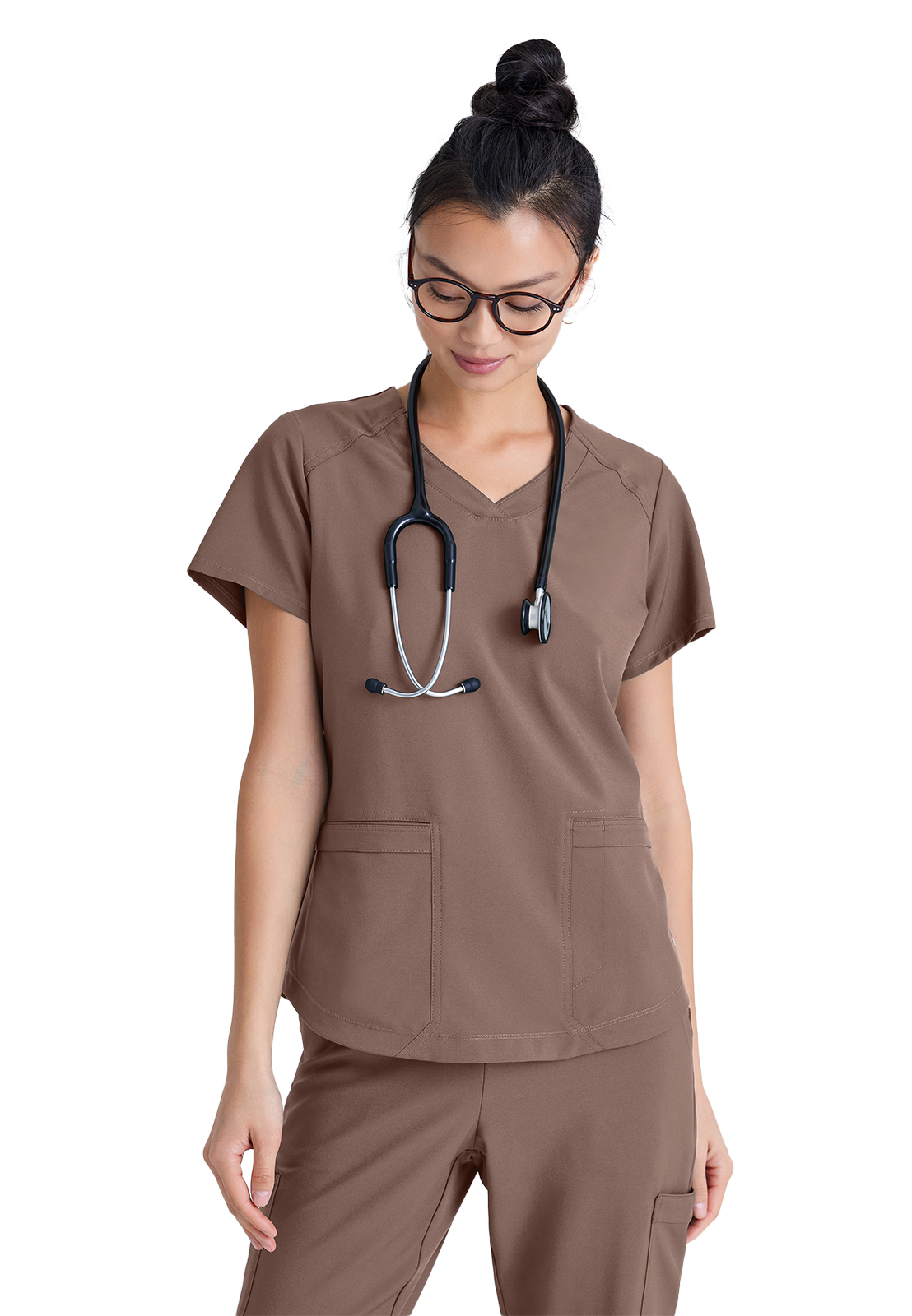 Grey's Anatomy Evolve Stretch - Women's Two-Pocket V-Neck Rhythm Scrub Top 56