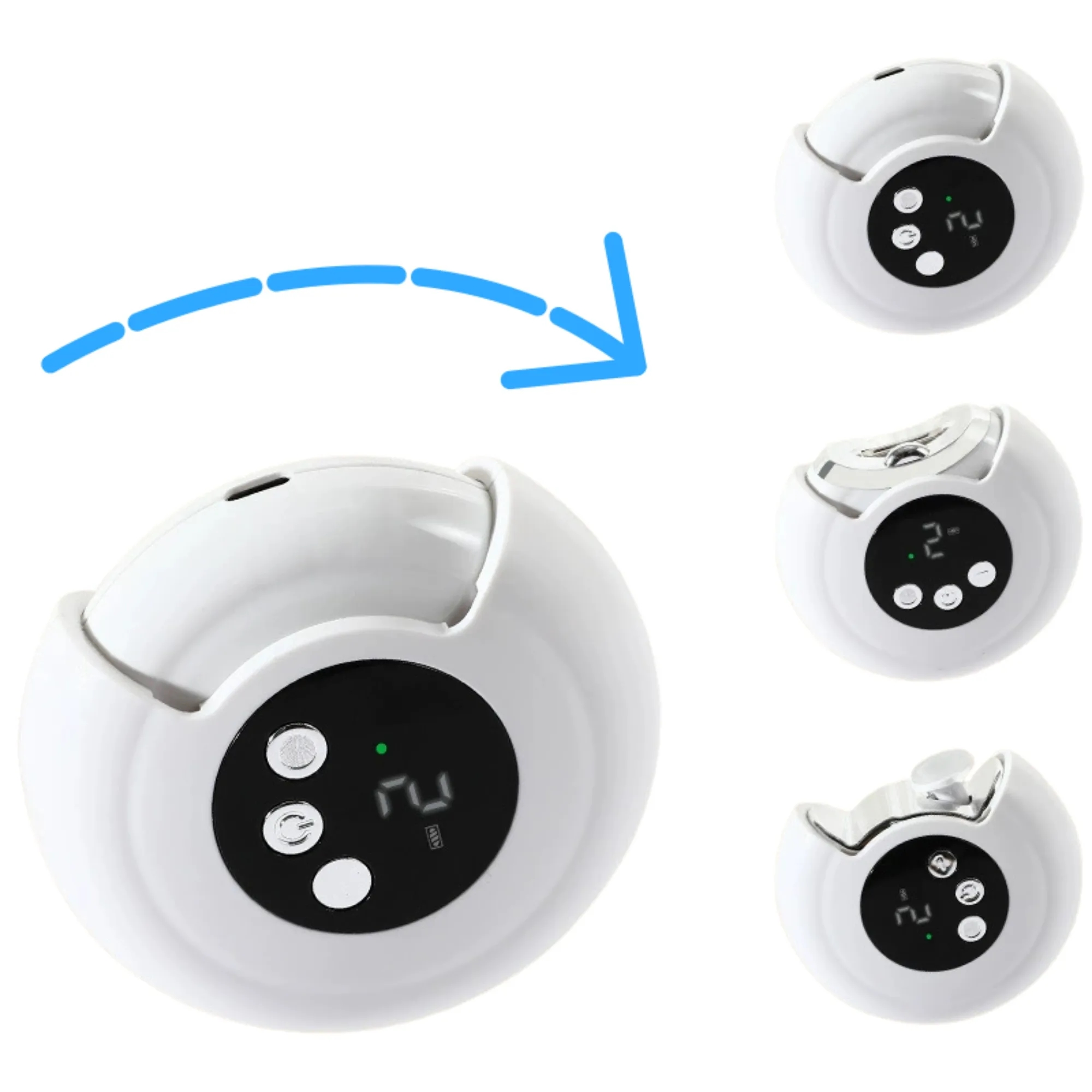 Rechargeable Electric Nail Clipper With Light And Polisher 6