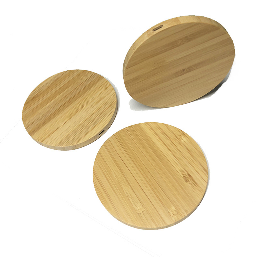Natural Bamboo 15W Wireless Charger(Round & Rhombic) 1