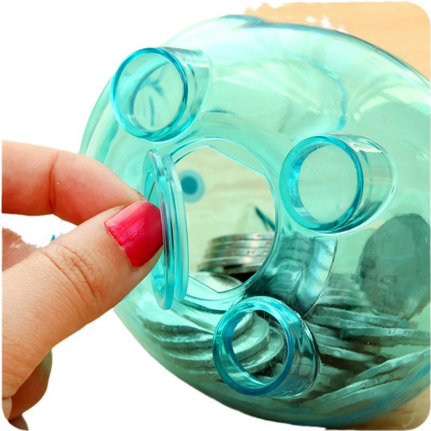 Clear Plastic Piggy Bank 3