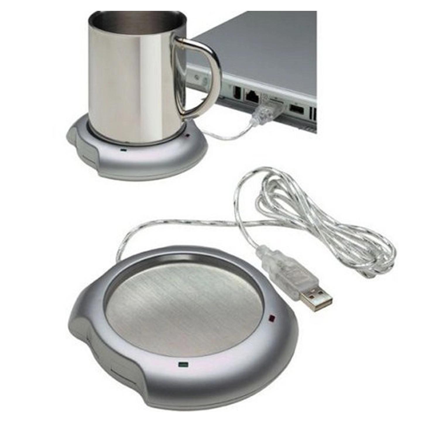 MOQ 50PCS Aluminium Coffee Mug Warmer USB 2