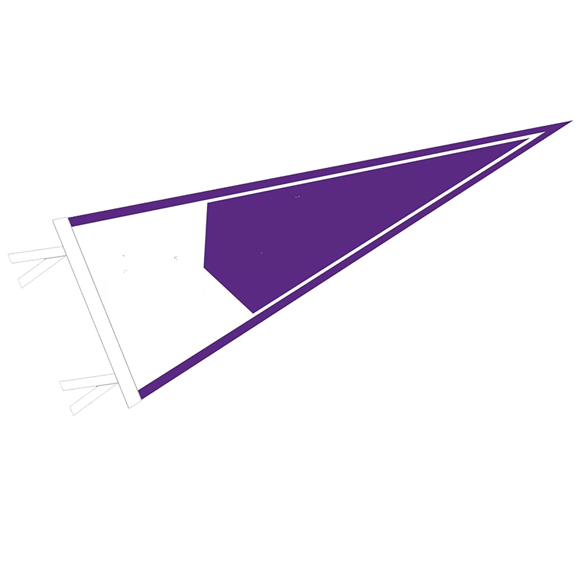 12" x 30" Full Color Felt Pennant MOQ 100PCS 9