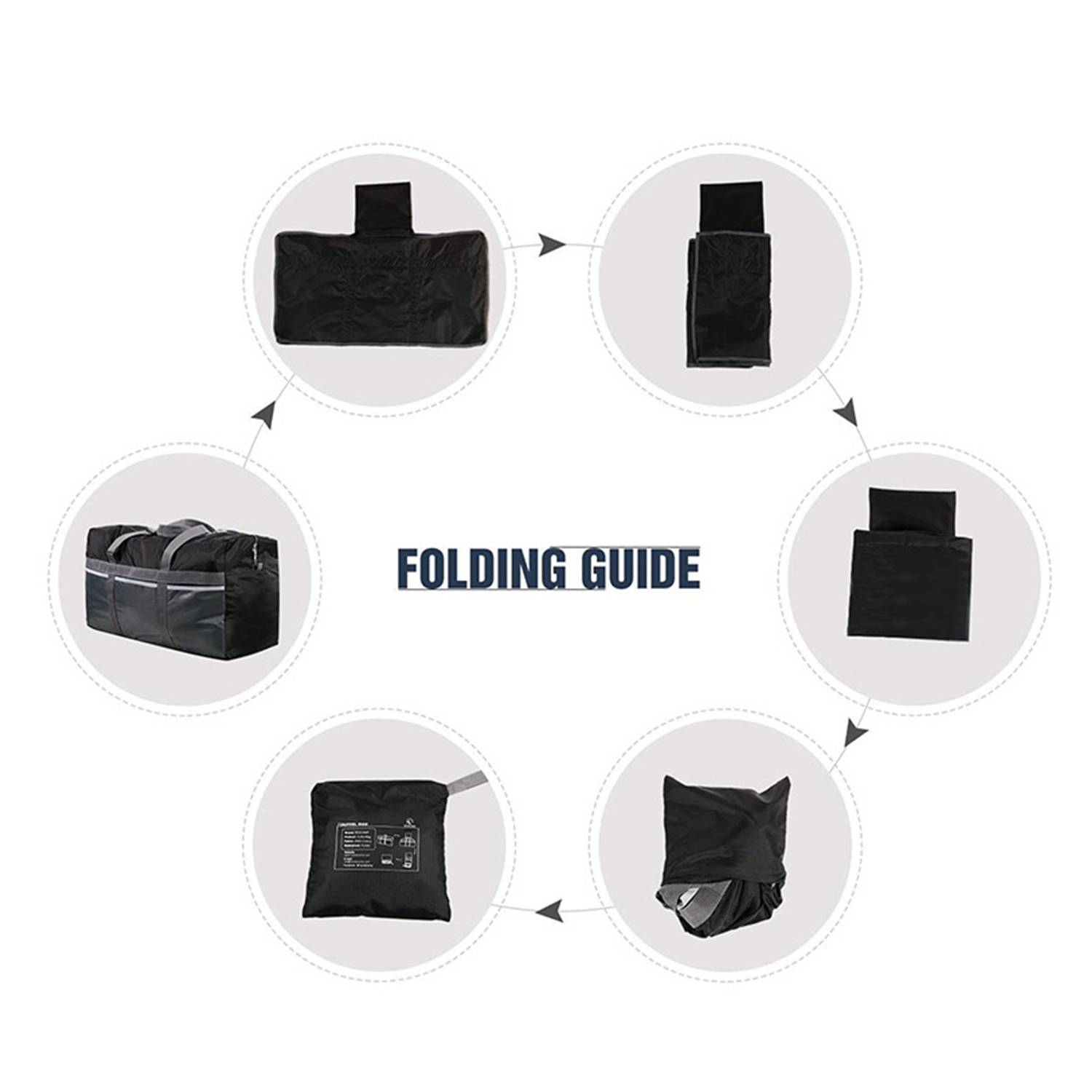 96L Foldable Duffle Bag Lightweight Waterproof 4