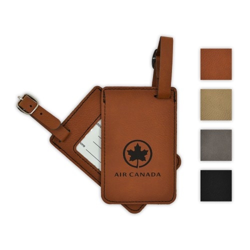 Laser Engraved Leatherette Luggage Tag - Rectangle (4.25"x2.75")