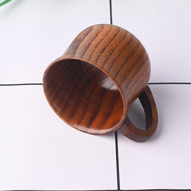 5 oz Jujube-Wood Coffee Mug Desk Cup With Handle, custom stadium cup with logo imprint 5