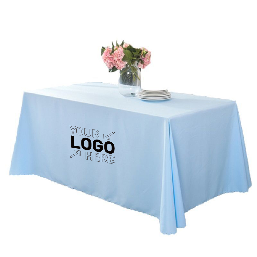 8' Standard Black Tablecloth Table Cover 2