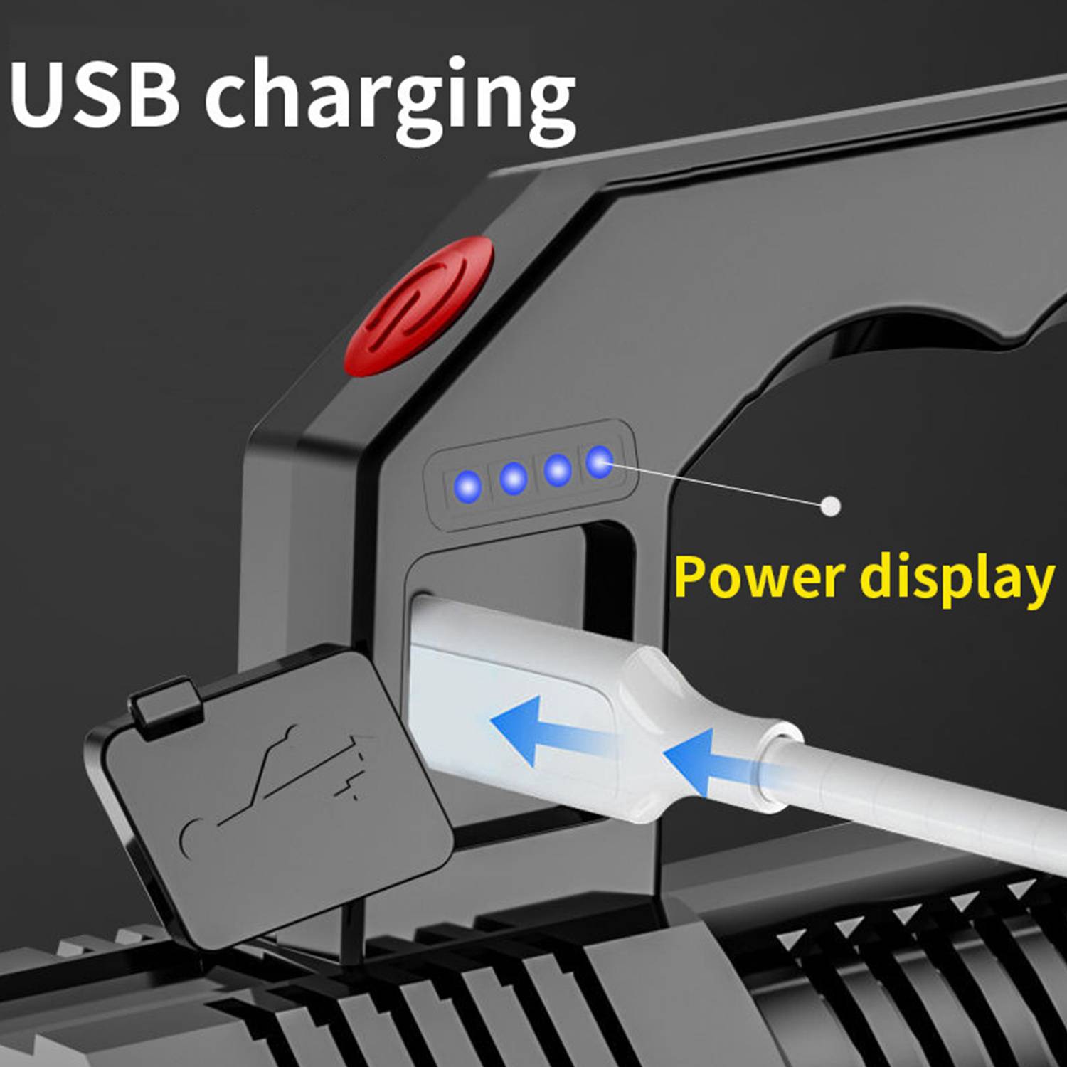 USB rechargeable high power LED camping flashlight 3