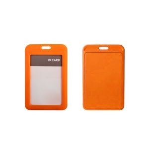 3 Pockets PU Leather Lanyard Card Holder with Dual Color Back 9