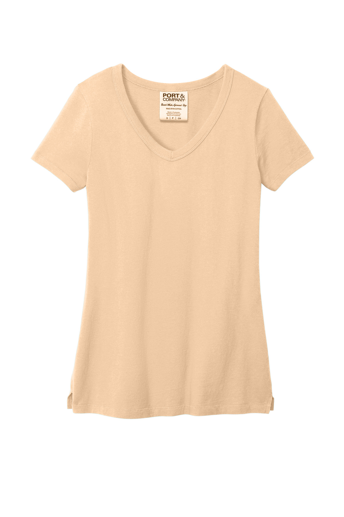 Port & Co Women's Beach Wash Garment-Dyed V-Neck Tee LPC099V 59