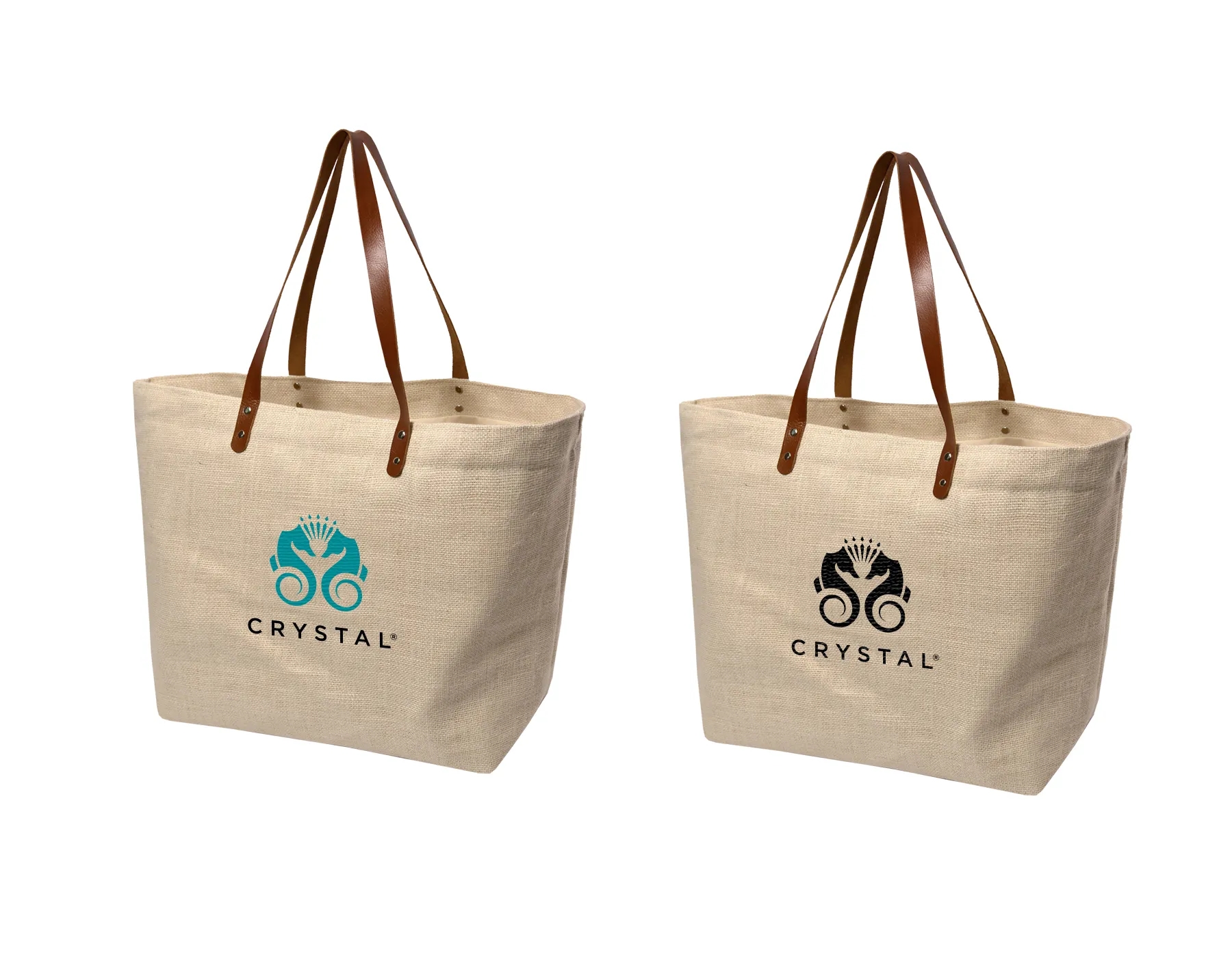 Burlap Canvas Open Tote 4