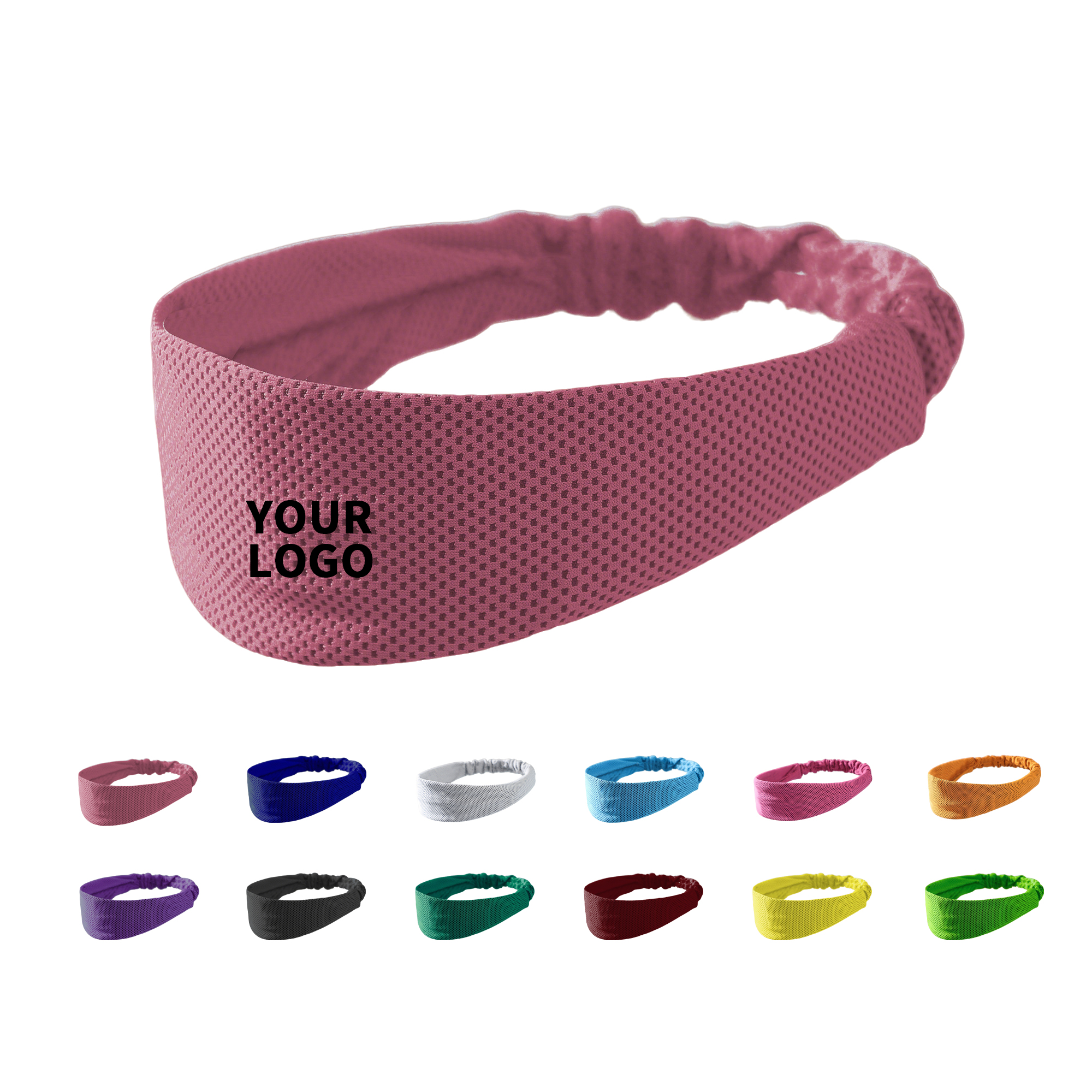 Polyester Spandex Sweat Absorption Sports Headband 9