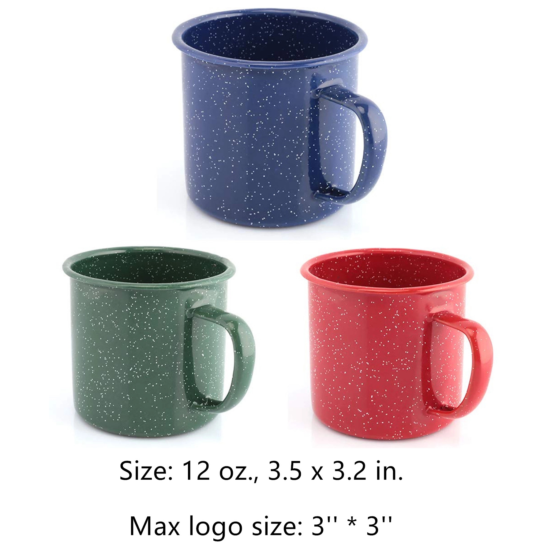 12oz Enamel Coffee Mugs 3