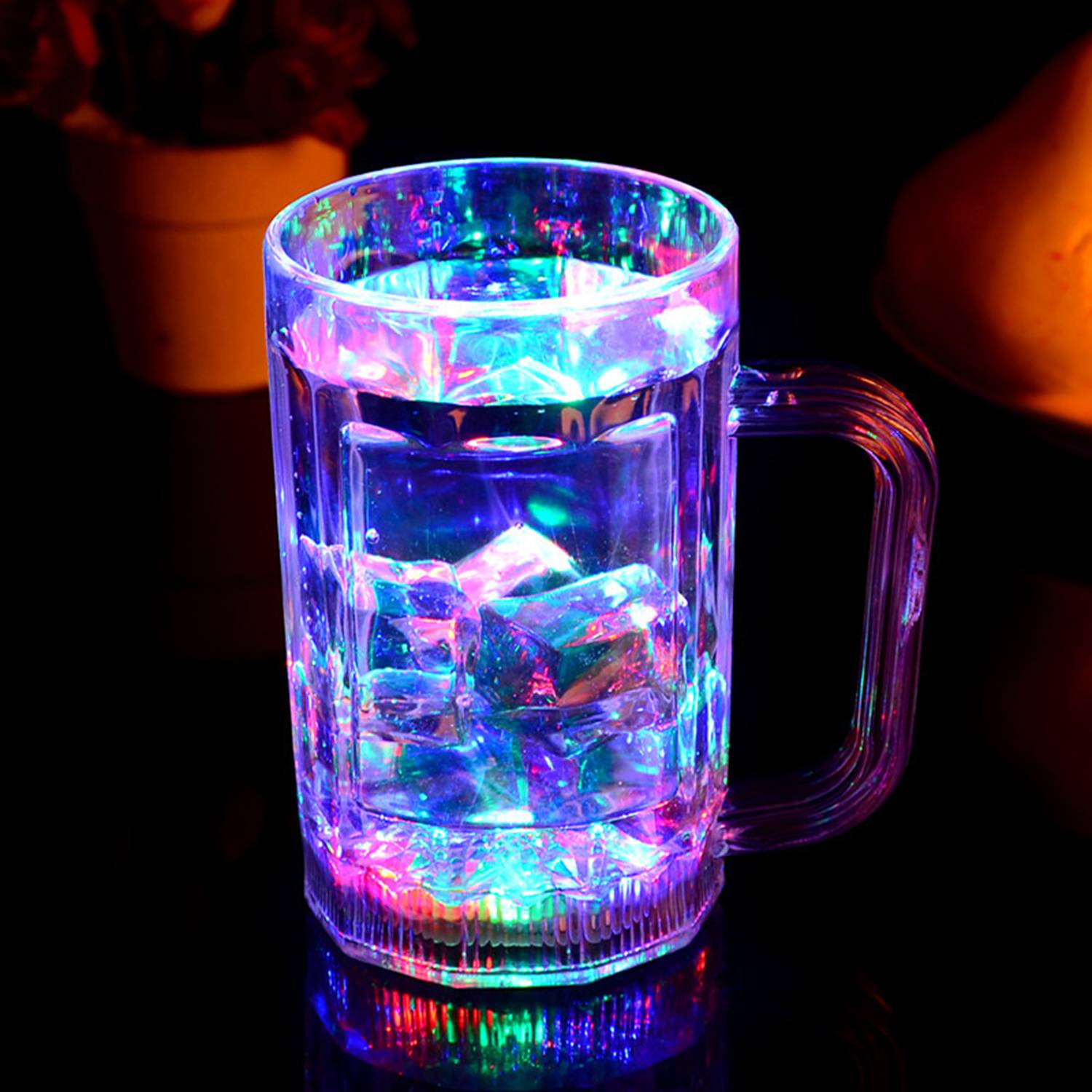 16oz Liquid Activated LED Light Up Beer Glass 1