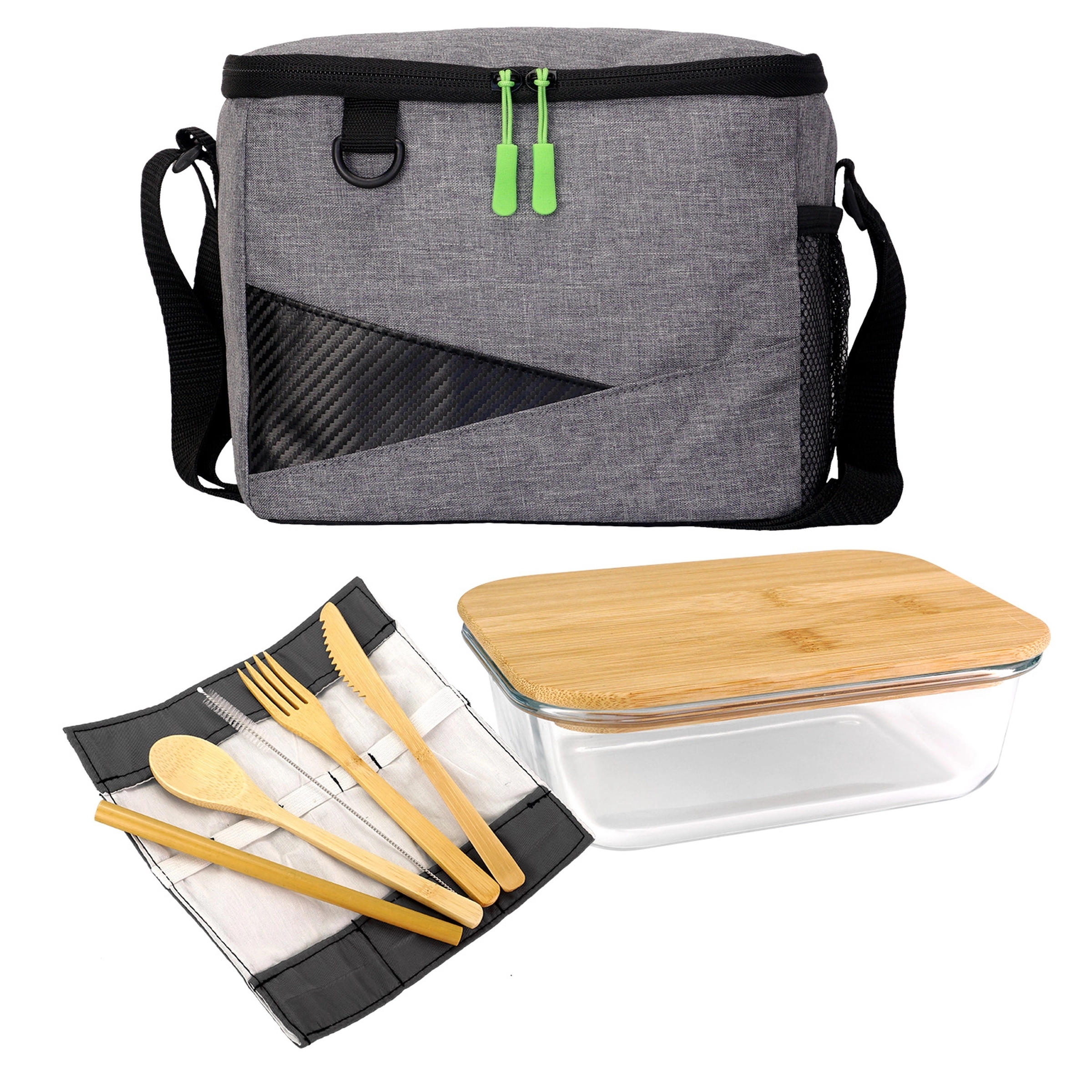 RECYCLED COOLER & BAMBOO SET 16