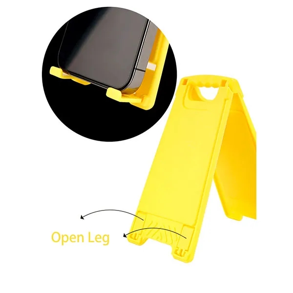 Portable Foldable Warning Sign Phone Holder Stand w/Mirror 5