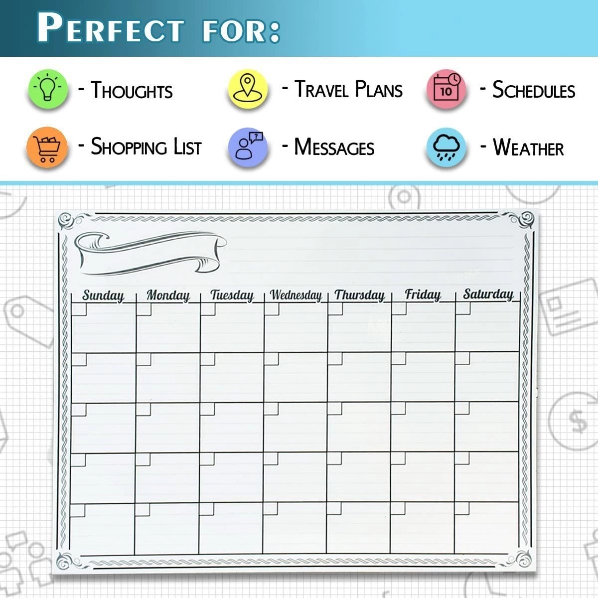 Smart Magnetic Dry Erase Calendar 5