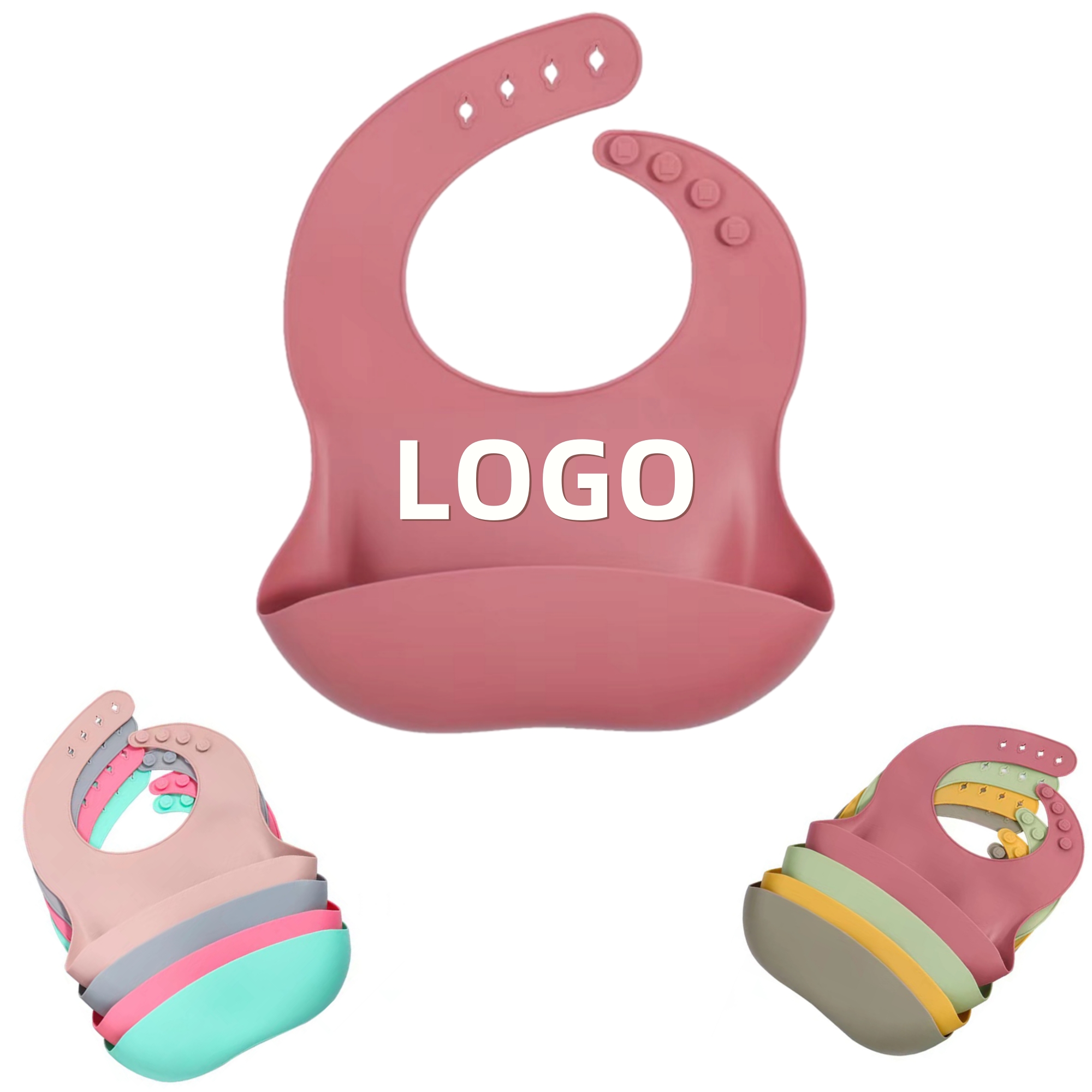 Easy-to-Clean Silicone Baby Bib 2