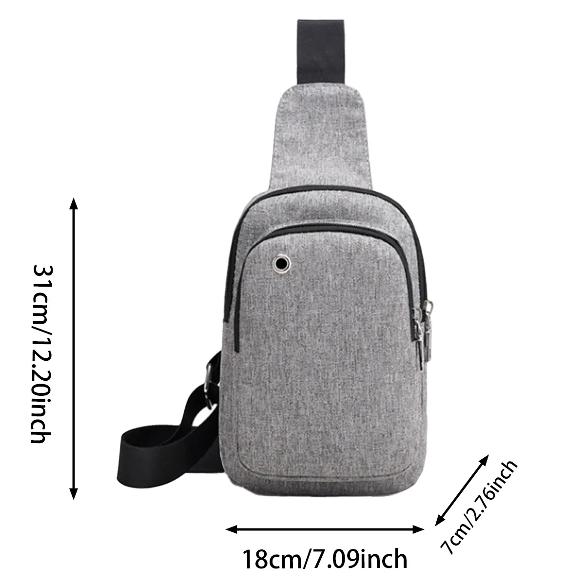 Compact USB Charging Sling Shoulder Bag Crossbody Bag for Women Men Trendy Sling Bag Bakpack 6