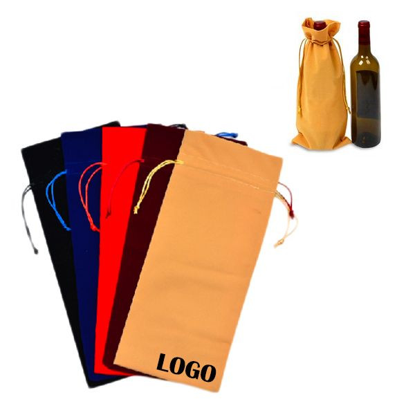 Velet Drawstring Wine Bottle Bag 2