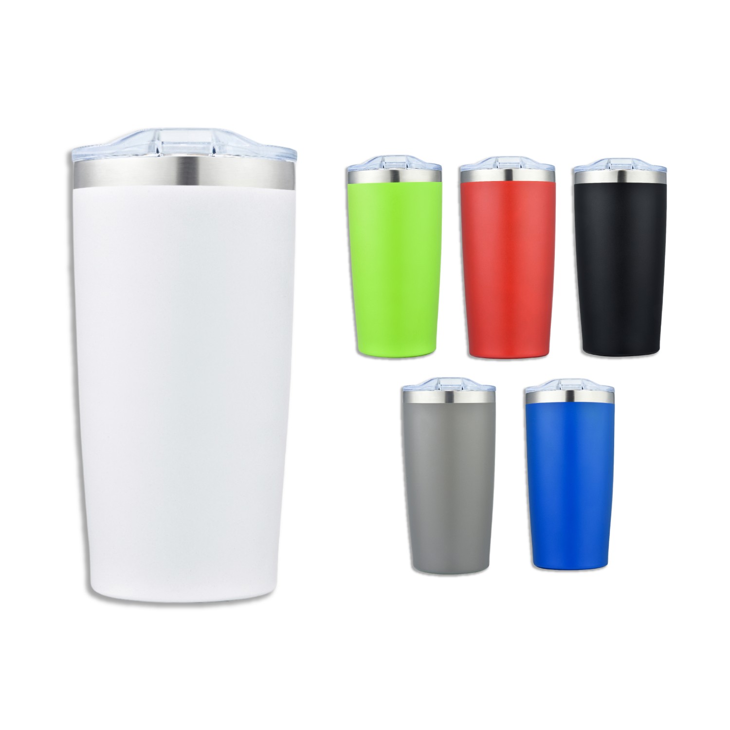 Frosted Sip-N-Go 20 oz Stainless Steel Tumbler 1
