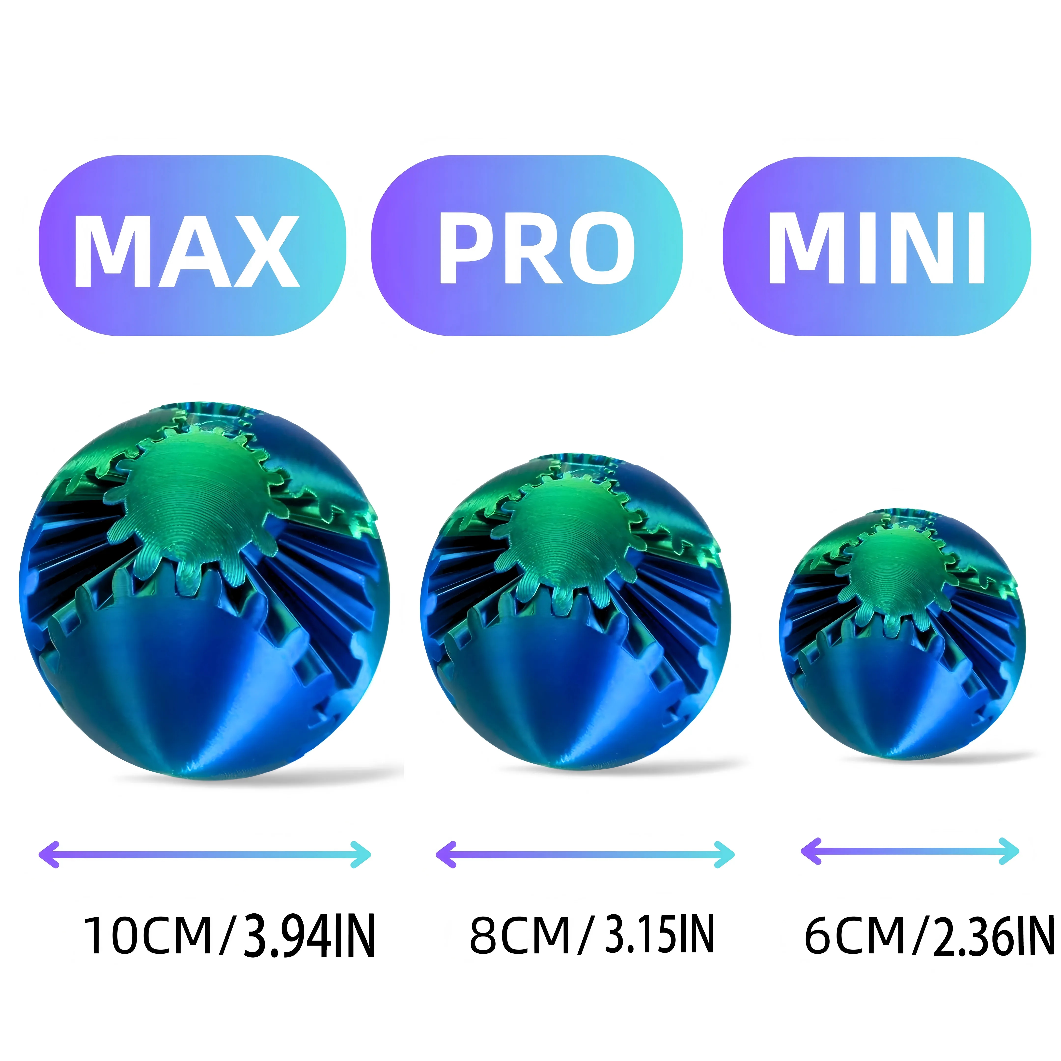 Custom 3D Printed Gear Ball Fidget Toy for Stress Relief Bulk Order 4