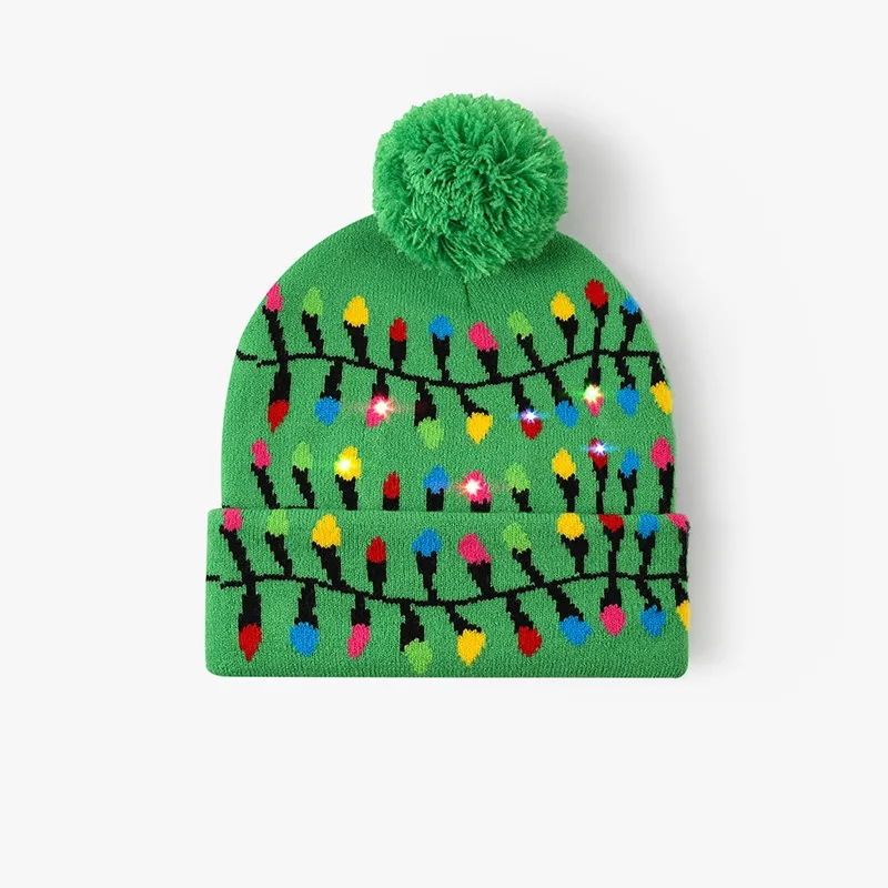 LED Christmas Glowing Decoration Knitted Hat 5