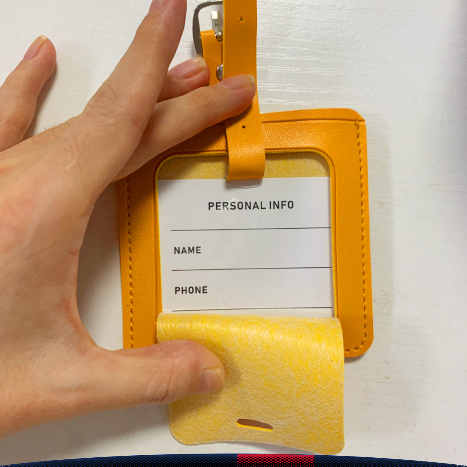 Blyric Square PVC Leather Luggage Tag 2