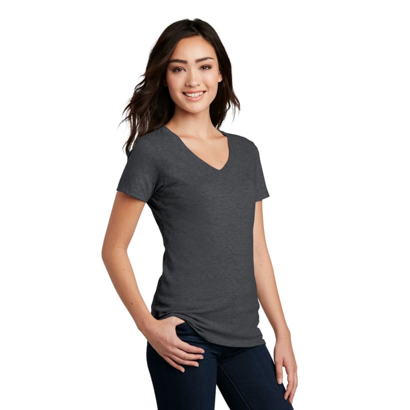 District Women's Perfect Blend CVC V-Neck Tee. 26