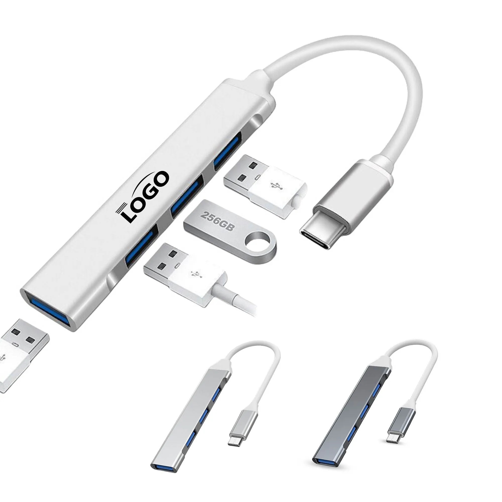 Type C To USB  Adapter 4 Ports